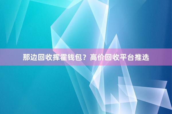 那边回收挥霍钱包？高价回收平台推选
